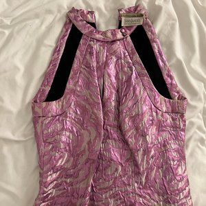 Vintage Balenciaga paris purple jacquard top